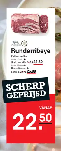 Sligro Runderribeye aanbieding