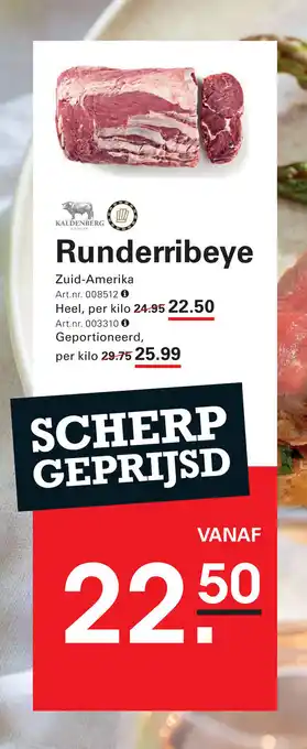 Sligro Runderribeye aanbieding