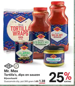 Sligro Mr. Mex Tortilla's, dips en sauzen aanbieding