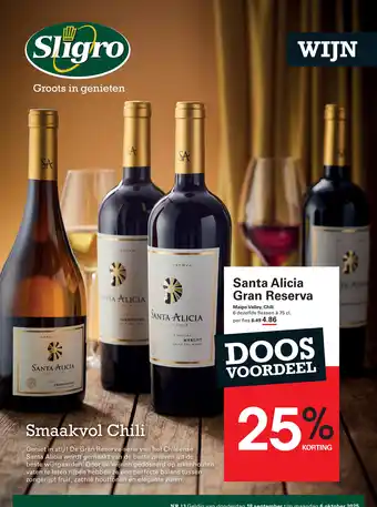 Sligro Santa Alicia Gran Reserva aanbieding