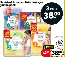 Kruidvat Kruidvat luiers en luierbroekjes jumbo pack aanbieding
