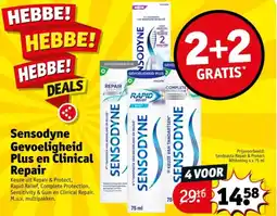 Kruidvat Sensodyne Gevoeligheid Plus en Clinical Repair aanbieding