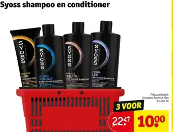 Kruidvat Syoss shampoo en conditioner aanbieding