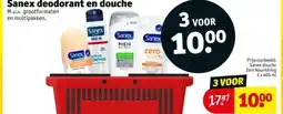 Kruidvat Sanex deodorant en douche aanbieding