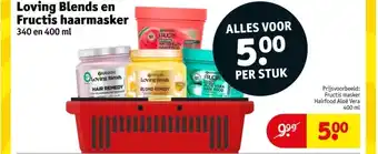Kruidvat Loving Blends en Fructis haarmasker aanbieding