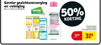 Kruidvat Garnier gezichtsverzorging en reiniging aanbieding