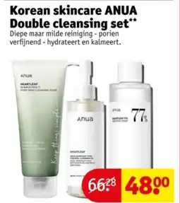 Kruidvat Korean skincare ANUA Double cleansing set aanbieding