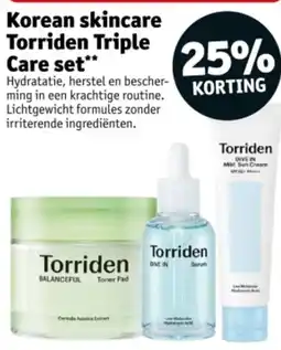Kruidvat Korean skincare Torriden Triple Care set aanbieding