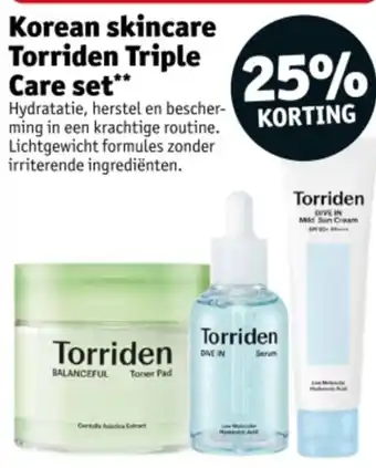 Kruidvat Korean skincare Torriden Triple Care set aanbieding