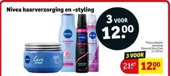 Kruidvat Nivea haarverzorging en styling aanbieding