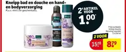 Kruidvat Kneipp bad en douche en hand en bodyverzorging aanbieding