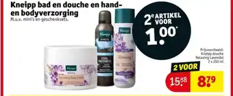 Kruidvat Kneipp bad en douche en hand en bodyverzorging aanbieding