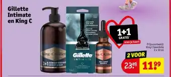 Kruidvat Gillette Intimate en King C aanbieding