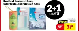 Kruidvat Kruidvat tandenstokers, interdentale borstels en floss aanbieding