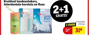 Kruidvat Kruidvat tandenstokers, interdentale borstels en floss aanbieding