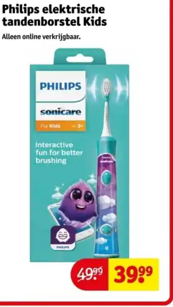 Kruidvat Philips elektrische tandenborstel Kids aanbieding