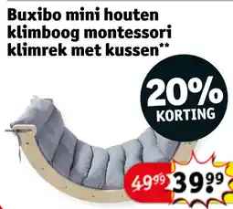 Kruidvat Buxibo mini houten klimboog montessori klimrek met kussen aanbieding