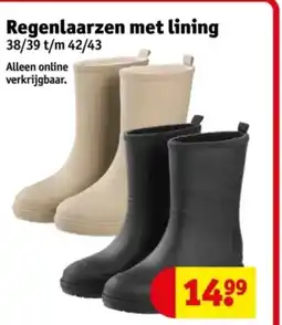 Kruidvat Regenlaarzen met lining aanbieding