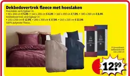 Kruidvat Dekbedovertrek fleece met hoeslaken aanbieding