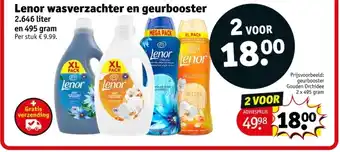 Kruidvat Lenor wasverzachter en geurbooster aanbieding