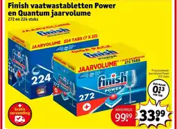 Kruidvat Finish vaatwastabletten Power en Quantum jaarvolume aanbieding