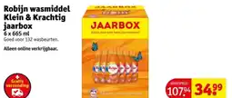 Kruidvat Robijn wasmiddel Klein & Krachtig jaarbox aanbieding