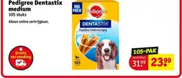 Kruidvat Pedigree Dentastix medium aanbieding
