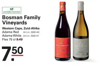 Sligro Bosman Family Vineyards aanbieding