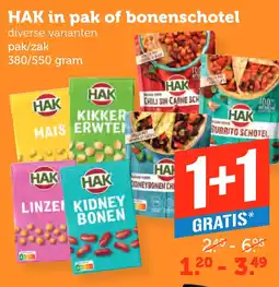 Coop HAK in pak of bonenschotel aanbieding