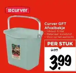 Vomar Voordeelmarkt Curver GFT Afvalbakje aanbieding