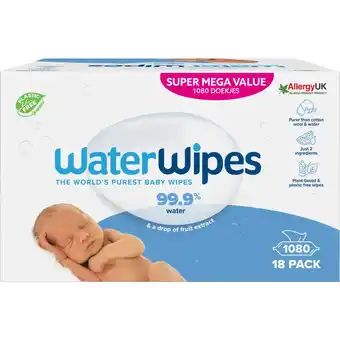Plein.nl WaterWipes Billendoekjes 18x60 = aanbieding