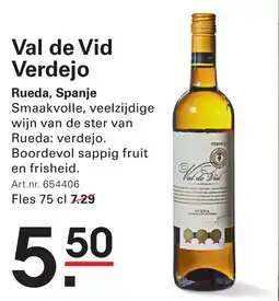Sligro Val de Vid Verdejo aanbieding
