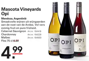 Sligro Mascota Vineyards Opi aanbieding
