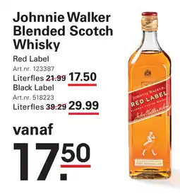 Sligro Johnnie Walker Blended Scotch Whisky aanbieding