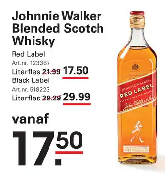 Sligro Johnnie Walker Blended Scotch Whisky aanbieding