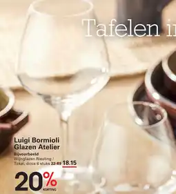 Sligro Luigi Bormioli Glazen Atelier aanbieding