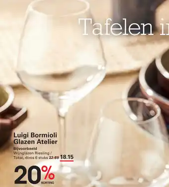Sligro Luigi Bormioli Glazen Atelier aanbieding