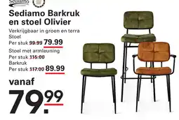 Sligro Sediamo Barkruk en stoel Olivier aanbieding