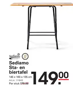 Sligro Sediamo Sta en biertafel aanbieding