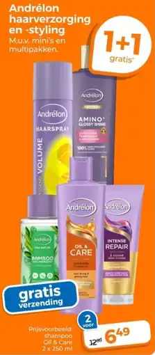 Trekpleister Andrélon haarverzorging en styling aanbieding