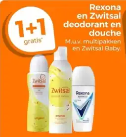 Trekpleister Rexona en Zwitsal deodorant en douche aanbieding