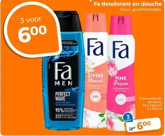 Trekpleister Fa deodorant en Douche aanbieding