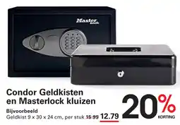 Sligro Condor Geldkisten en Masterlock kluizen aanbieding