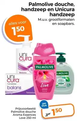 Trekpleister Palmolive douche, handzeep en Unicura Handzeep aanbieding