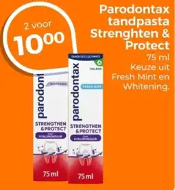 Trekpleister Parodontax tandpasta Strenghten & Protect aanbieding