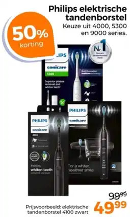 Trekpleister Philips Elektrische Prijsvoorbeeld: elektrische tandenborstel 4100 zwart Tandenborstel aanbieding