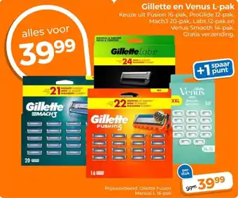 Trekpleister Gillette en Venus L-pak aanbieding