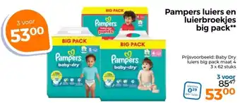 Trekpleister Pampers luiers en luierbroekjes big pack aanbieding