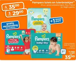Trekpleister Pampers luiers en luierbroekjes aanbieding