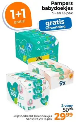 Trekpleister Pampers babydoekjes aanbieding